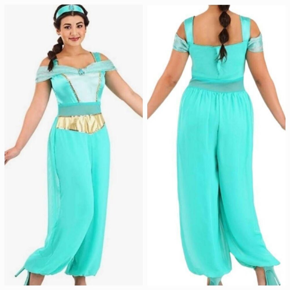 💜Disney Princess Turquoise Deluxe Jasmine Costume Large